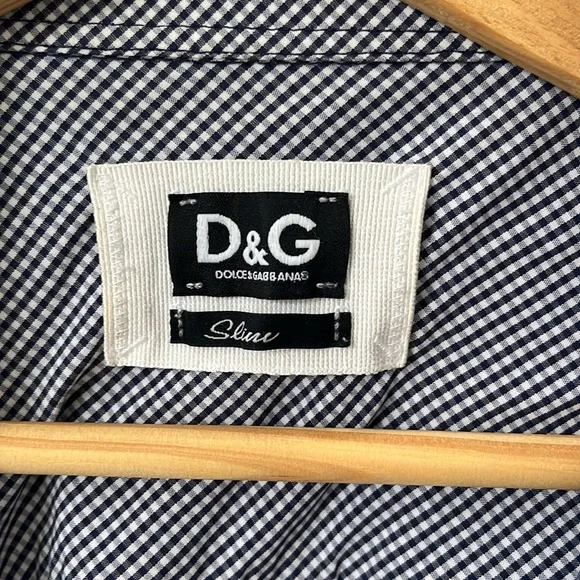 Dolce & Gabbana Blue Plaid Button Down Shirt - Picture 5 of 8